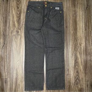 VTG Y2K Phat Farm Black Denim Embroidered Jeans Size 34/34